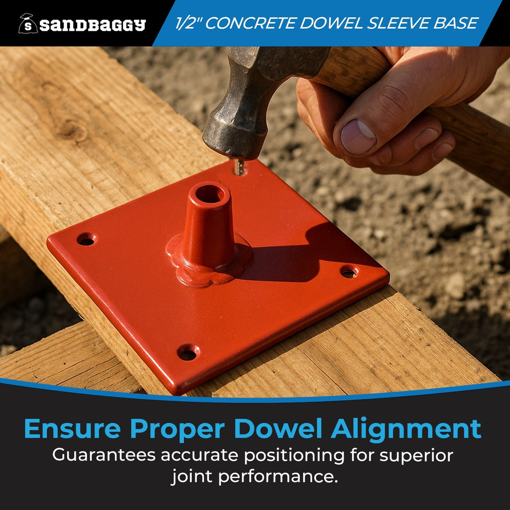 1/2" Concrete Dowel Sleeve Base - Concrete Joint Alignment – Sandbaggy