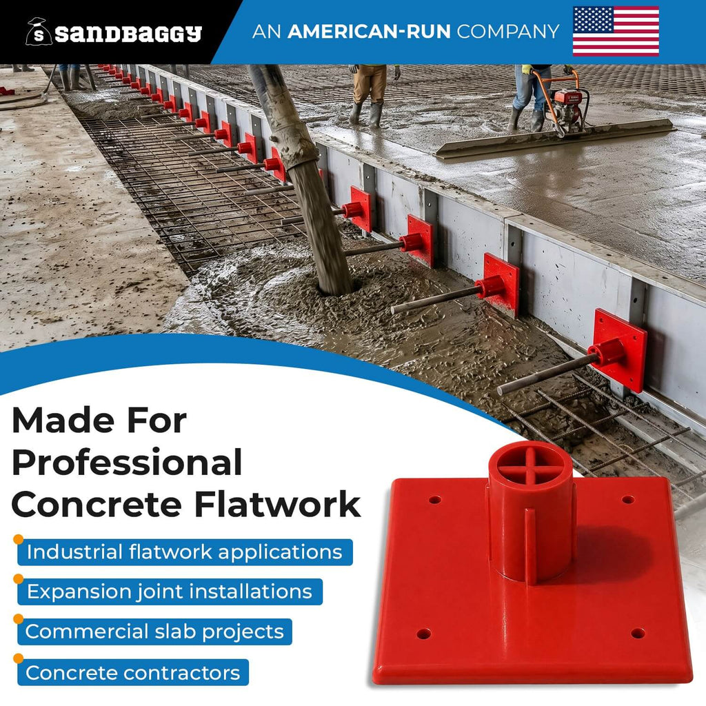 1" Concrete Dowel Sleeve Base - Concrete Joint Alignment – Sandbaggy