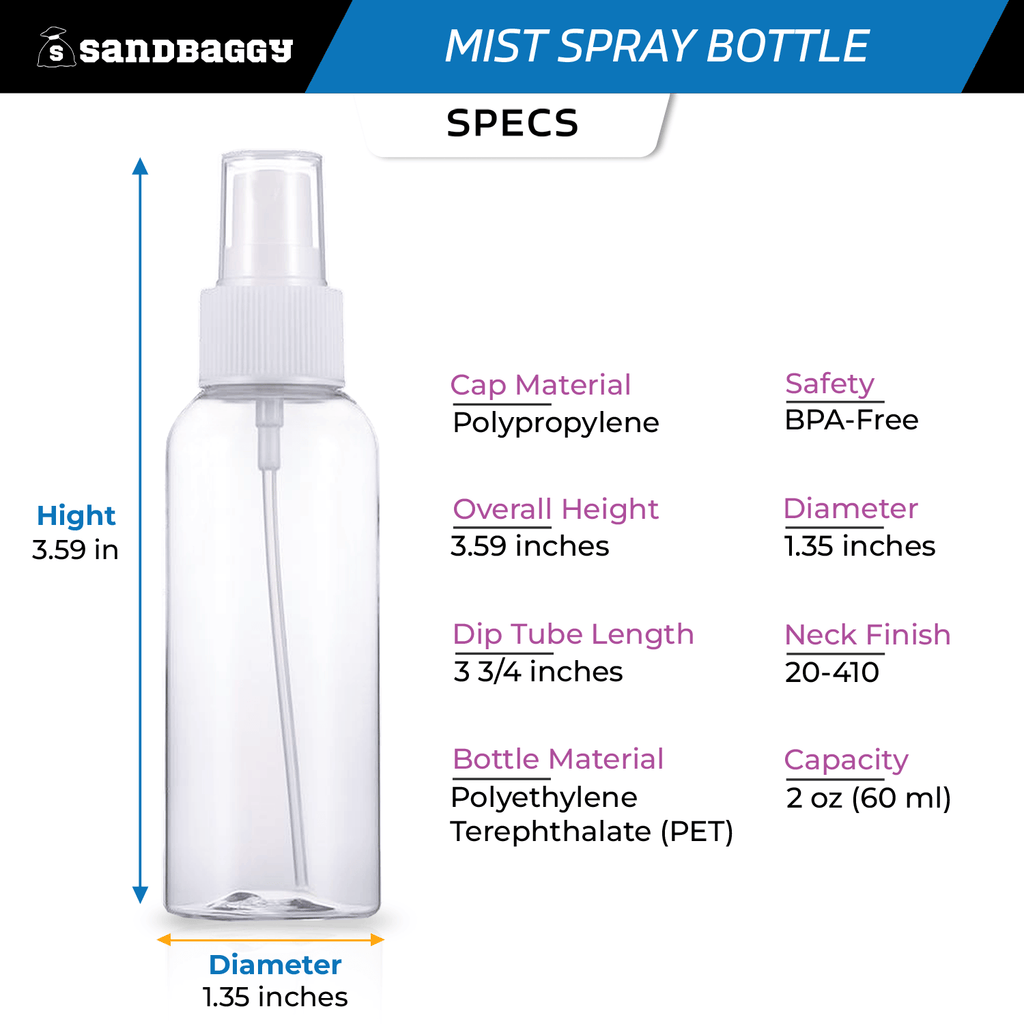 2 oz Plastic Spray Bottle
