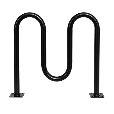 Black Dual Loop Bike Rack - 5 capacity