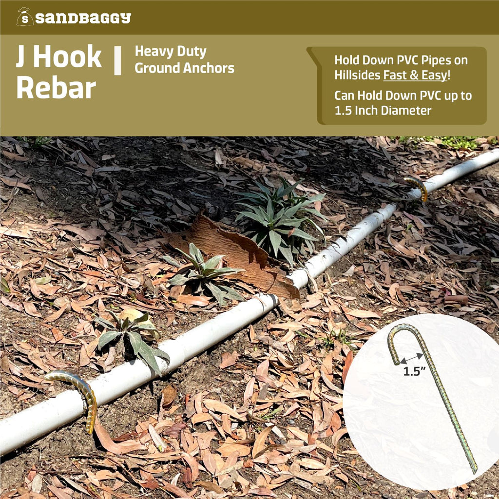 J hook rebar stakes for pvc pipes