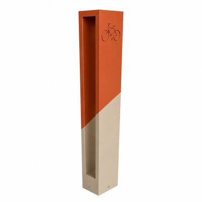 Terracotta and Sand Modern Rectangle Bike Rack