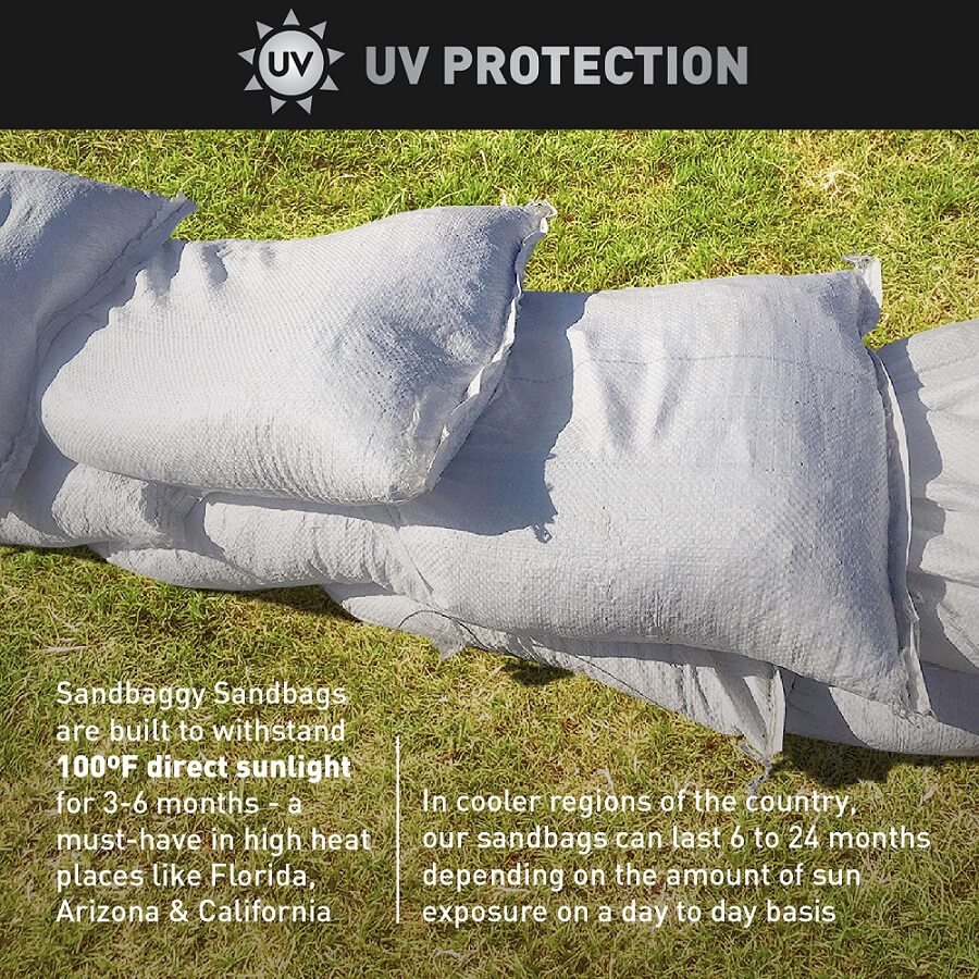 UV Resistant Poly Bags built to withstand 100 degree direct sunlight for 3-6 months.
