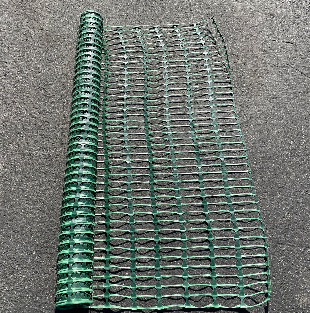 Green Safety Fence | Snow Fence | 4 ft by 100 feet | 150 lbs Tensile Strength