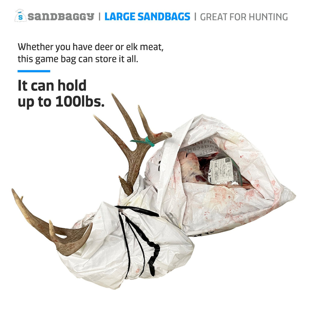 31" x 45" Large Sandbags [100 lbs Capacity] - 6 Mil Contractor Trash Bags