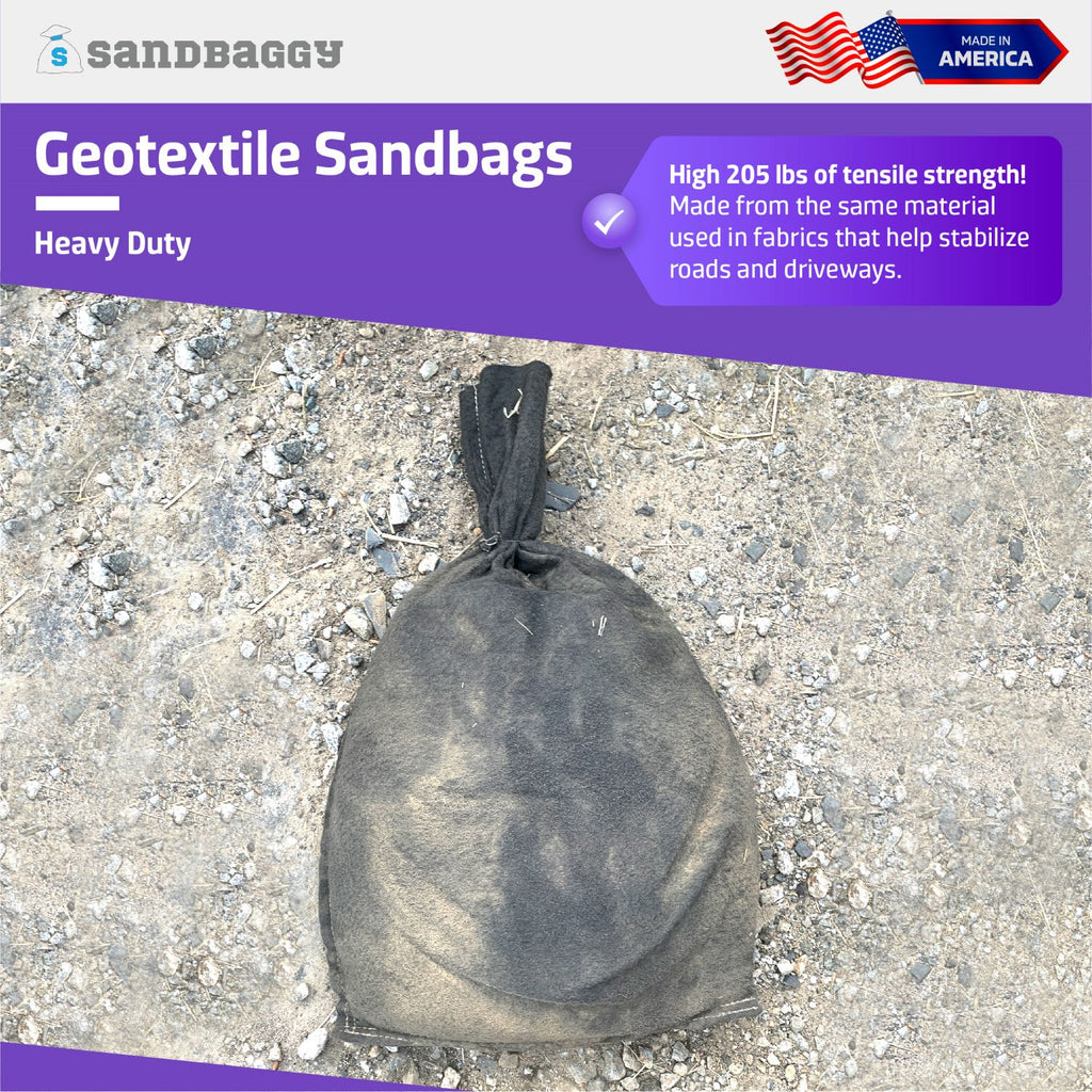 Heavy Duty Geotextile Sandbags with 205 lbs of tensile strength