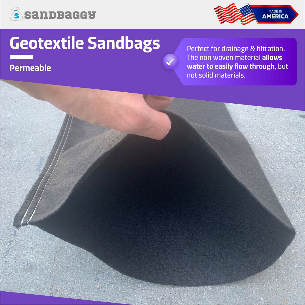 Permeable Non Woven Geotextile Sandbags for drainage and filtration