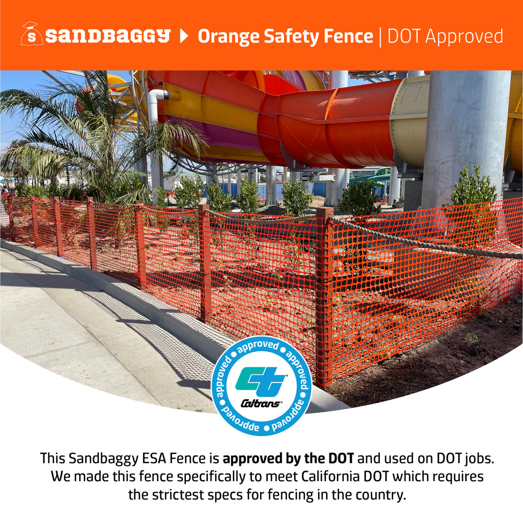 orange safety fence DOT Approved