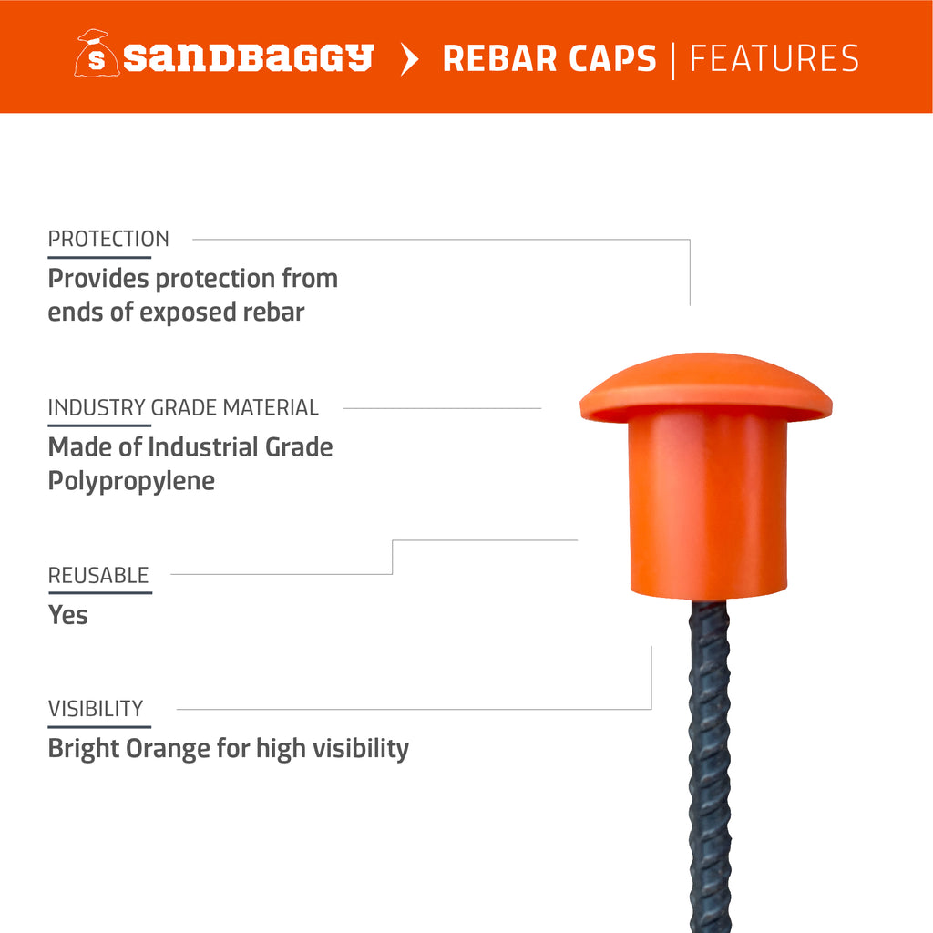 orange rebar safety caps
