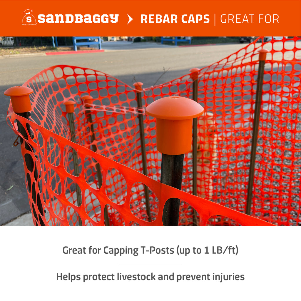rebar safety caps mushroom style