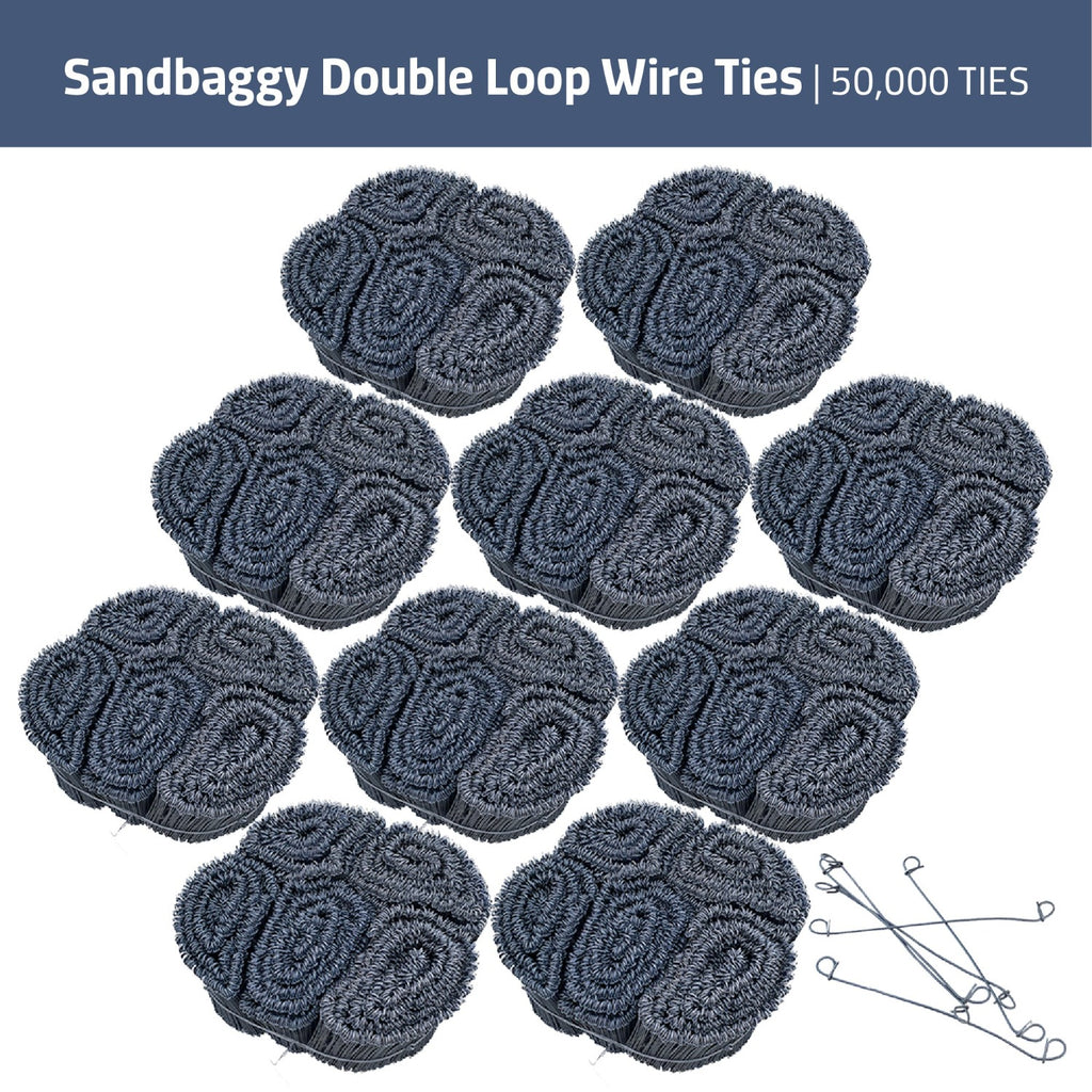 50000 qty double loop wire ties in bulk