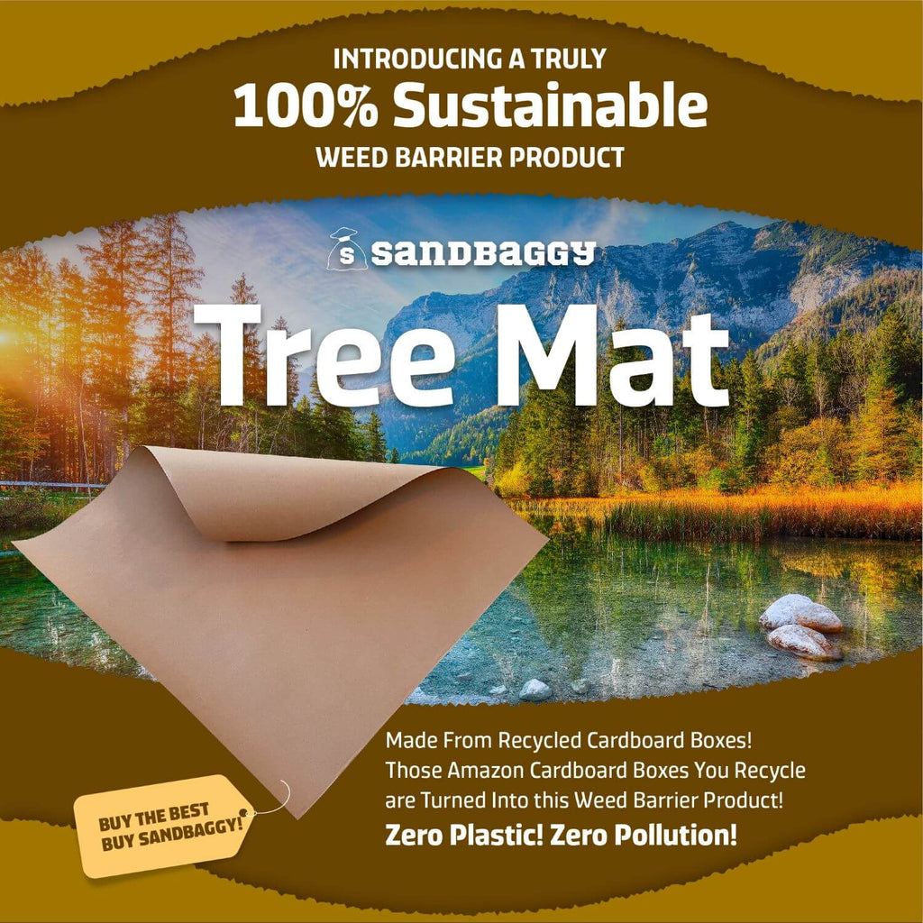 sustainable tree mats made from recycled cardboard boxes