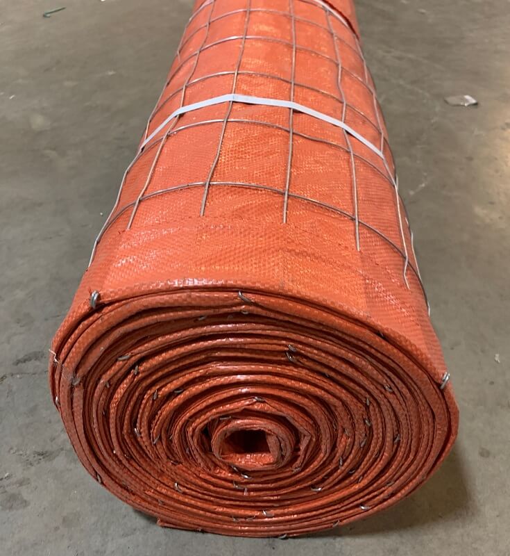 100 ft long Orange Wire Back Silt Fence Rolls