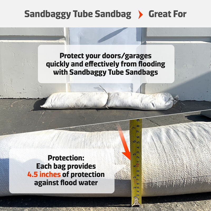 Long Sandbag for door to prevent  flooding.