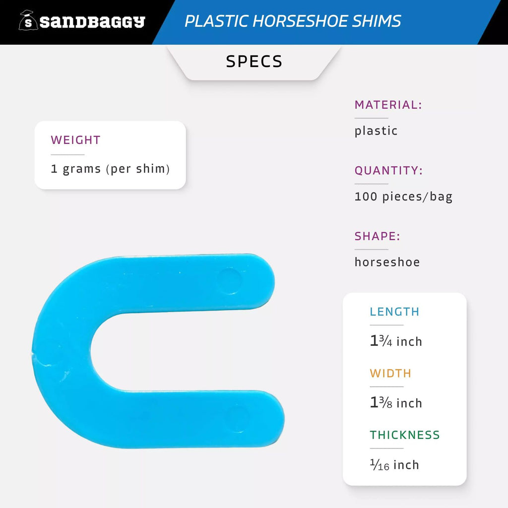 1/16" horseshoe shims - specs