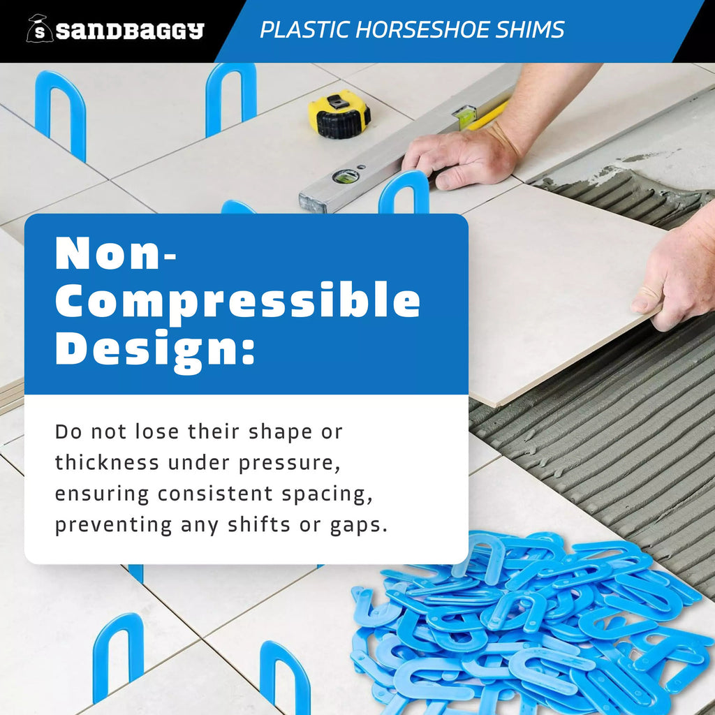 heavy duty plastic 1/16" horseshoe shims