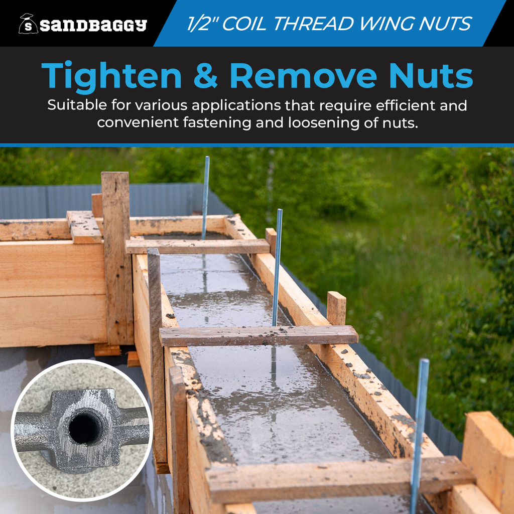 1/2" Coil Thread Wing Nut