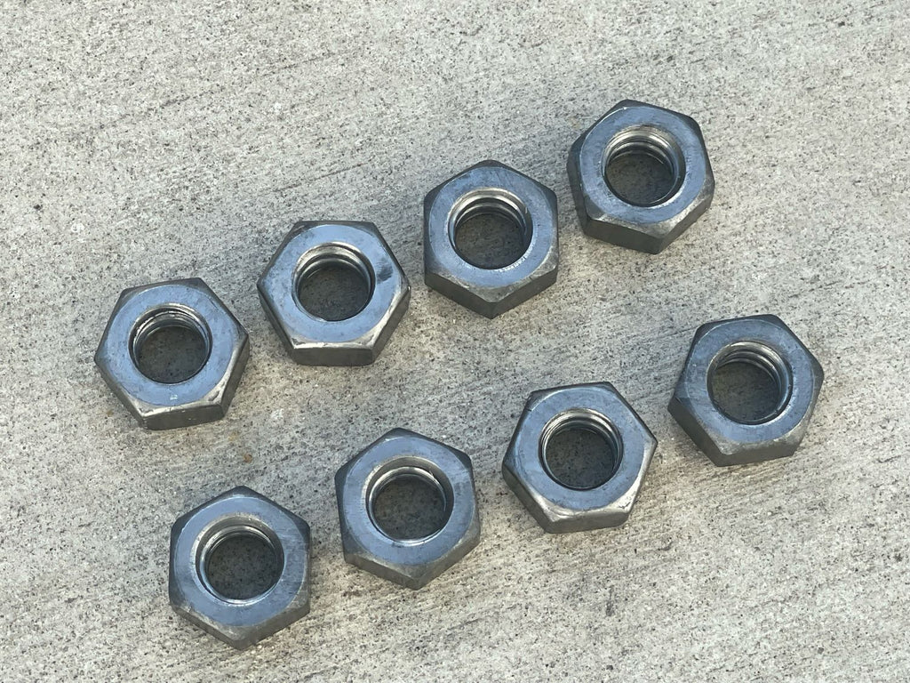 1/2" Hex Coil Rod Nuts (Threaded) - Plain Steel