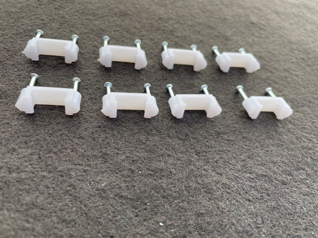 1/2" x 1" White Plastic Cable Staples