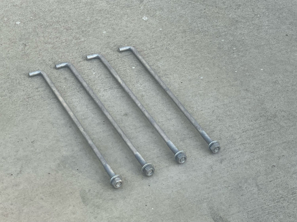 0.5 inch x 16 inch j bolt