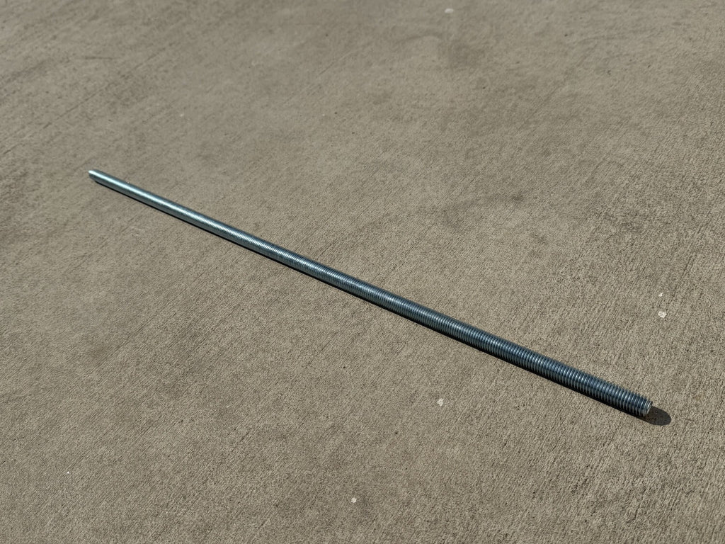 1/2" x 2 ft Threaded Rod - Galvanized (Zinc Plated)
