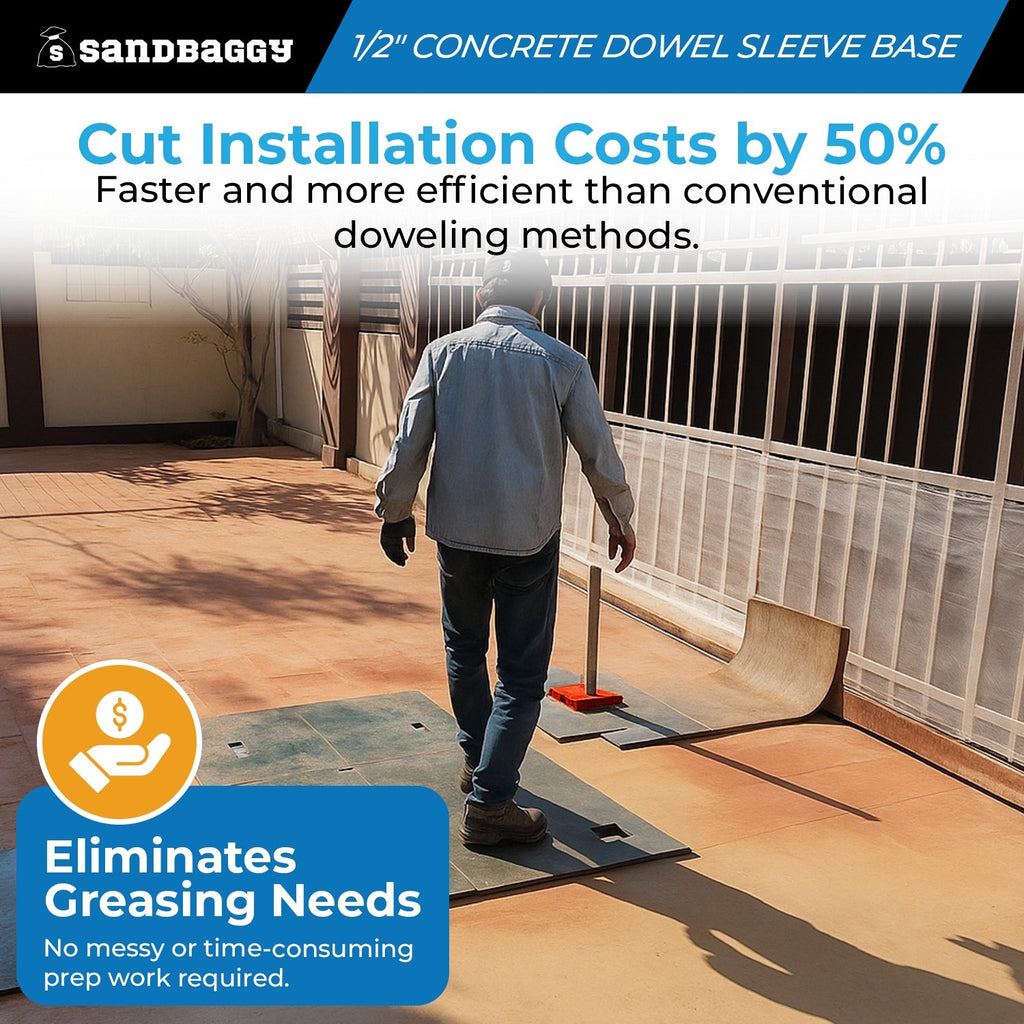 1/2" Concrete Dowel Sleeve Base - Concrete Joint Alignment