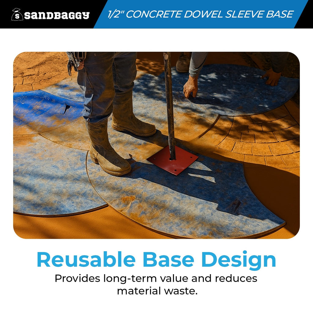 1/2" Concrete Dowel Sleeve Base - Concrete Joint Alignment