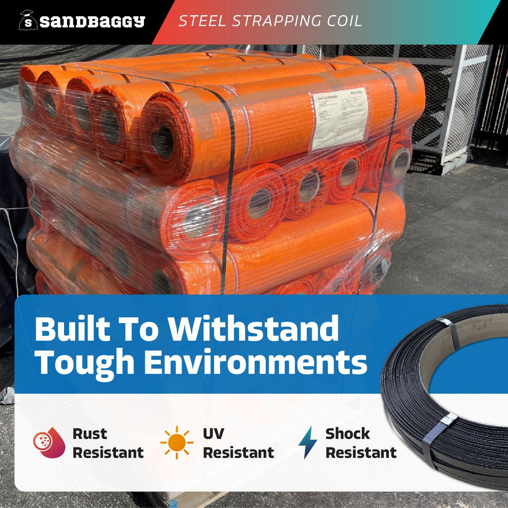UV and rust resistant steel strapping coils