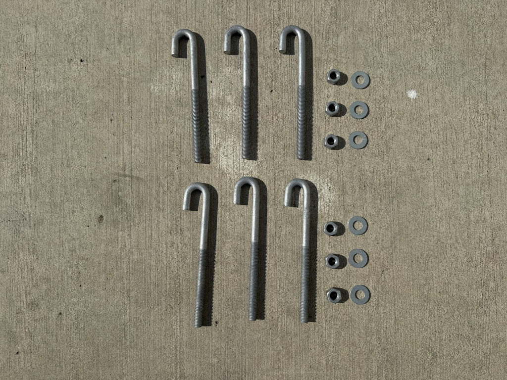 1/2" x 8" threaded j bolt galvanized