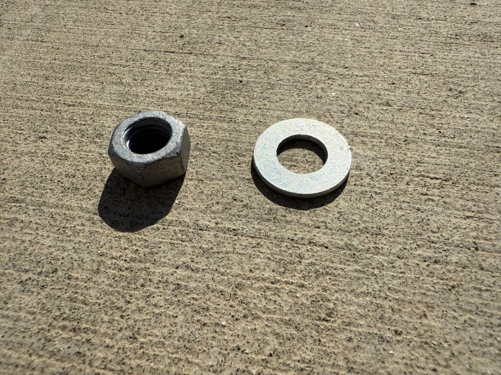 1/2" x 8" Galvanized Threaded J-Bolt Concrete Anchor (Nut & Washer Included)
