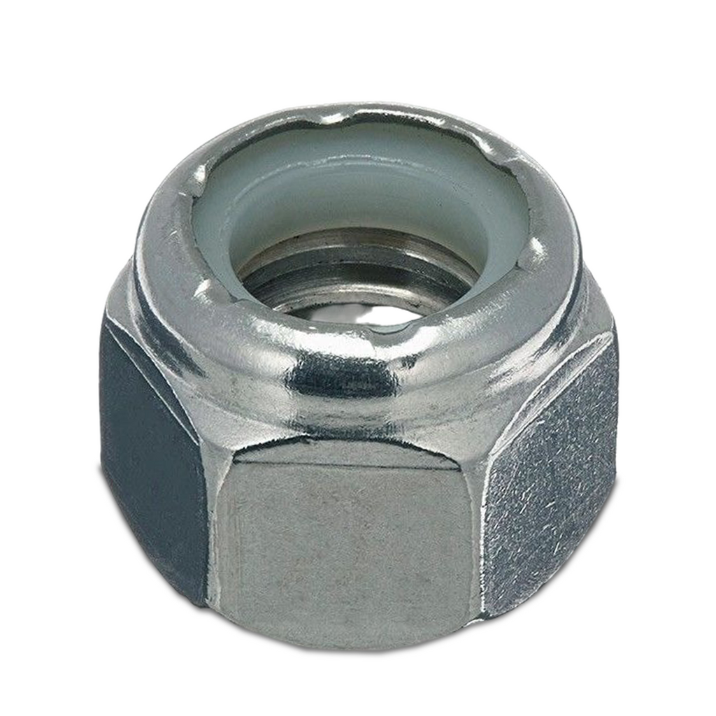 1/4-20 Nylon Lock Nut | Steel, Zinc Plated | Bulk Nylon Locking Nuts ...