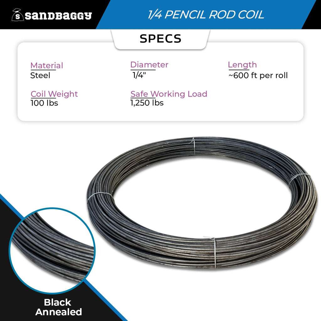 1/4 pencil rod coil