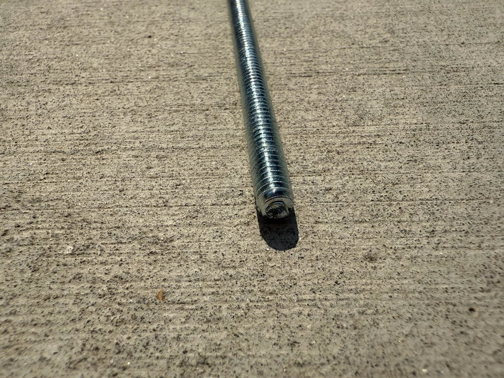 1/4" x 2 ft Threaded Rod - Galvanized (Zinc Plated)