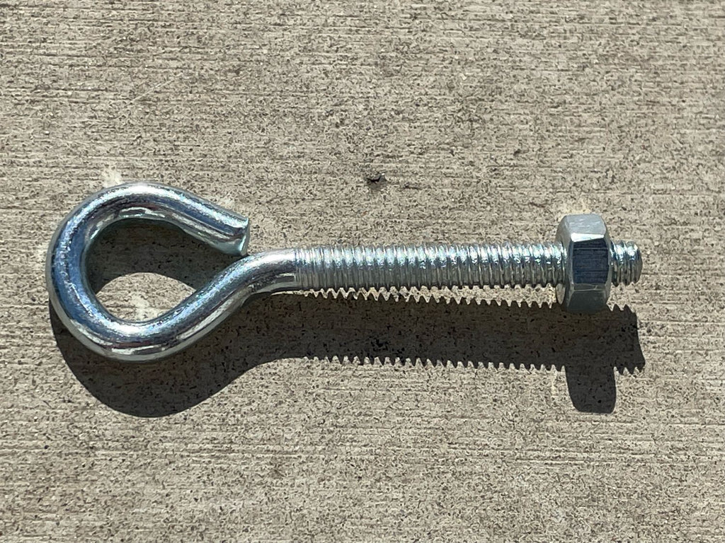 1/4" x 2-3/4" Galvanized Steel Eye Bolt with Hex Nut