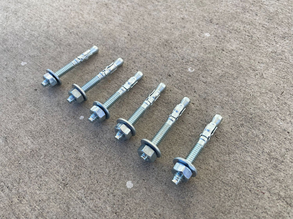 0.25 inch x 2.25 inch concrete wedge anchor bolts