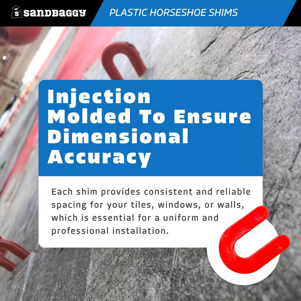 1/8" spacing plastic horseshoe shims