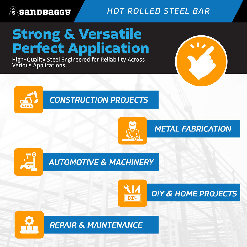1/8" x 1/2" x 36" Hot Rolled Steel Flat Bar - commercial industrial