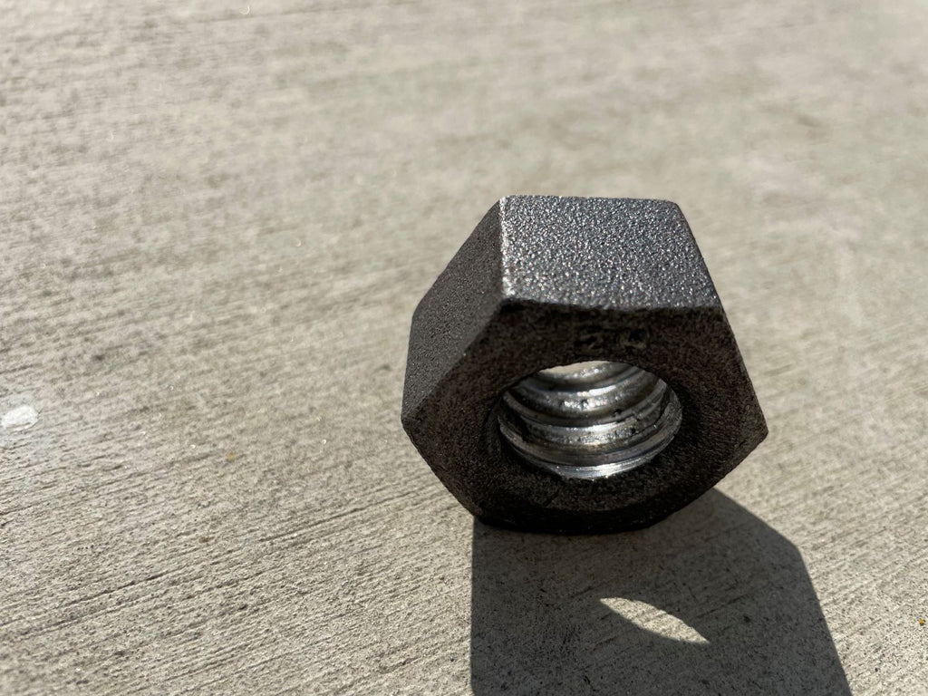 1" Hex Coil Rod Nuts (Threaded) - Plain Steel