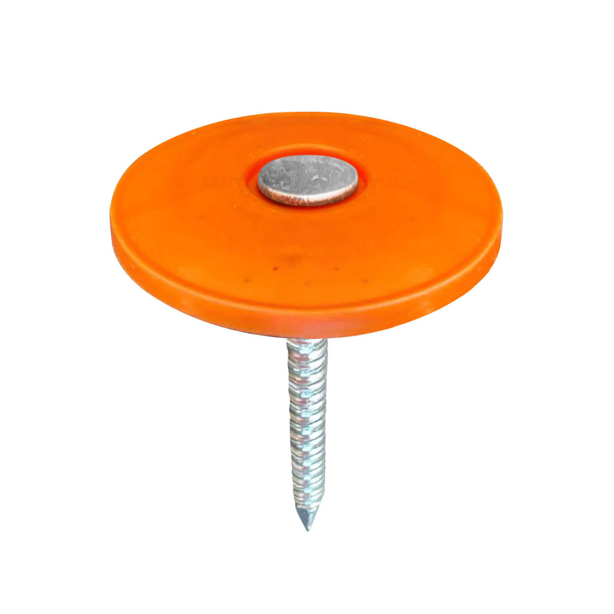 Sandbaggy 1-Inch Plastic Cap Roofing Nails – Ring Shank, Electro Galvanized, 12 Gauge
