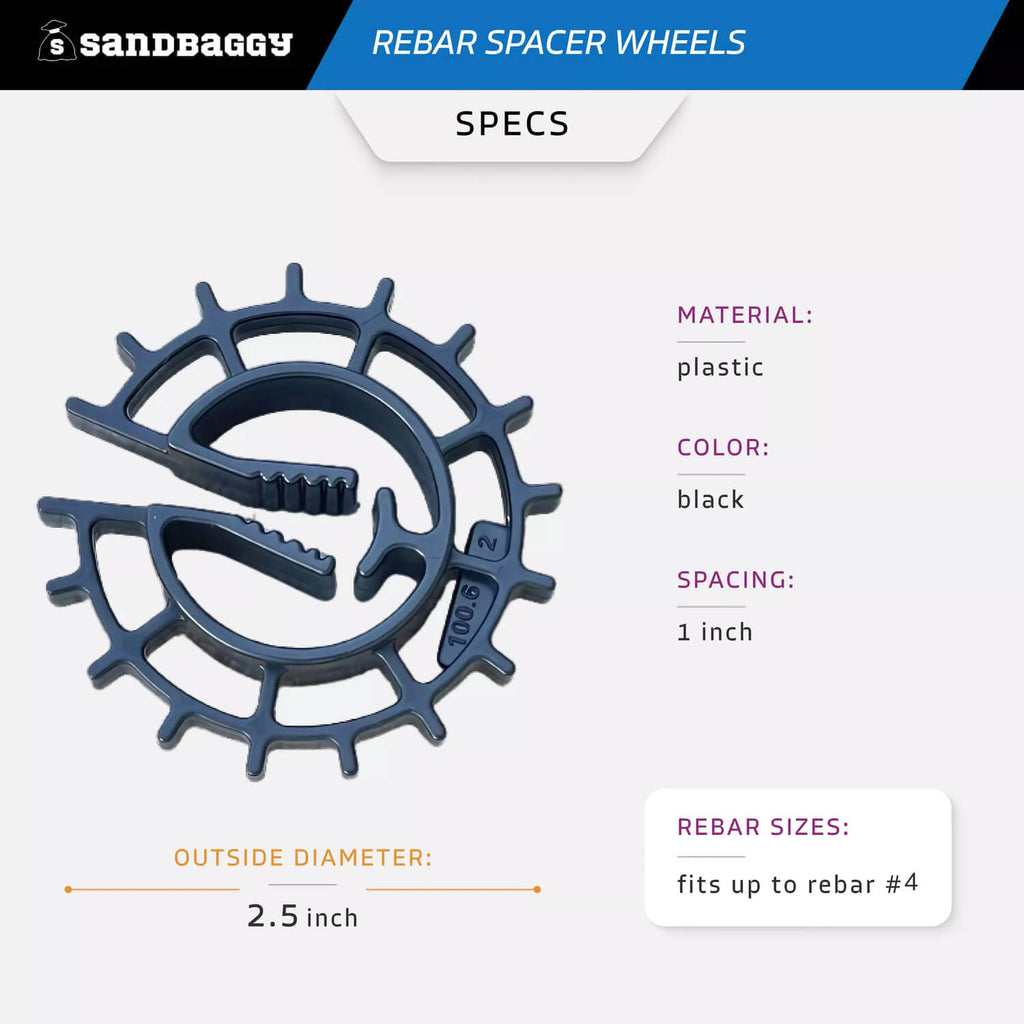 1" rebar spacer wheel - specs