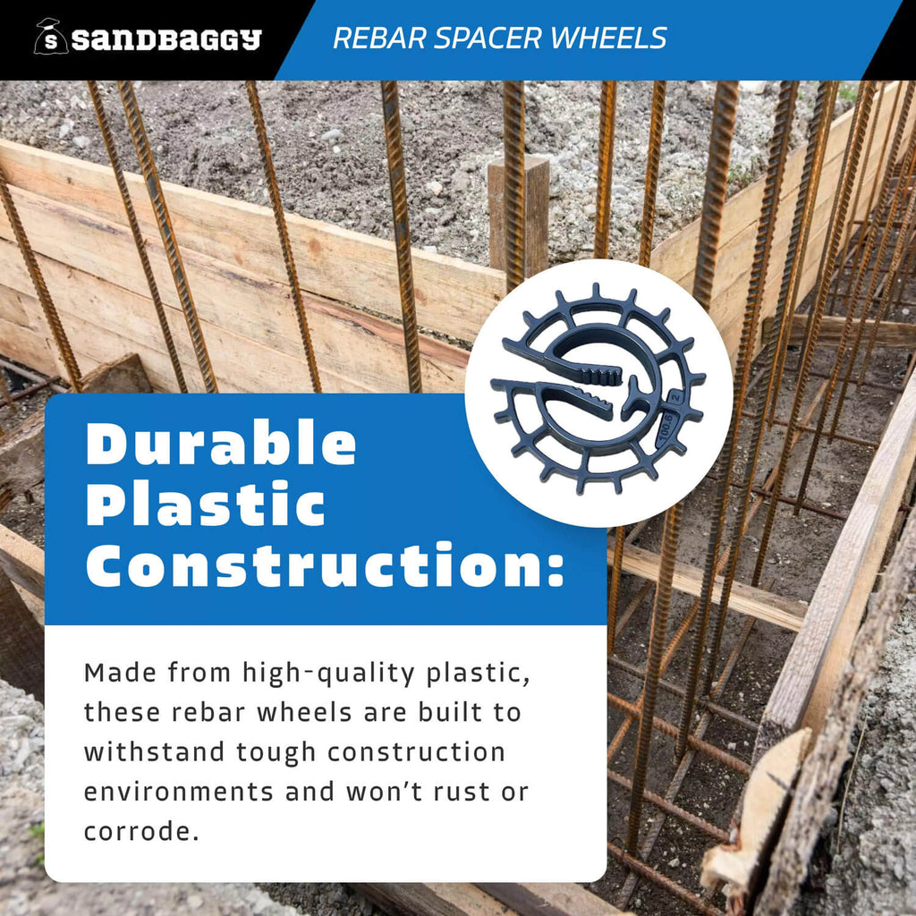 plastic 1" rebar spacer wheel