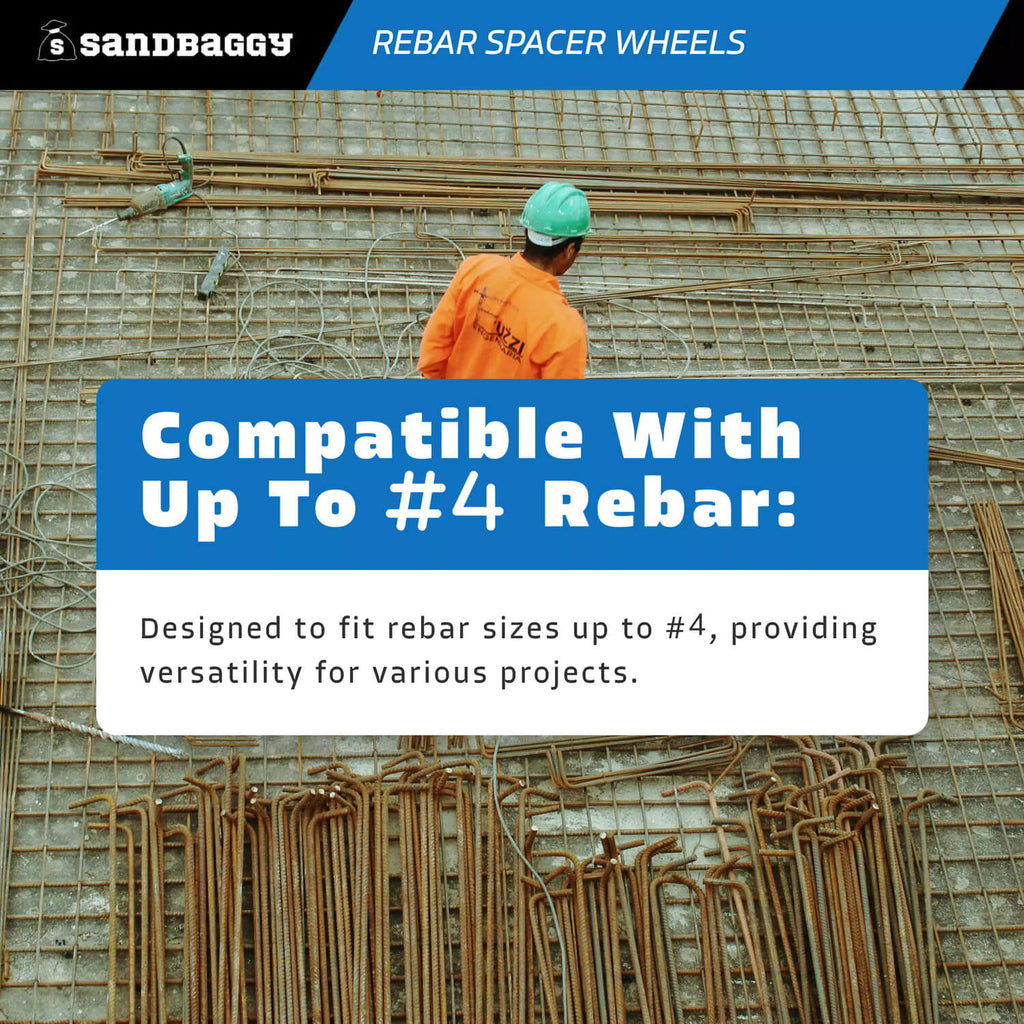 1" rebar spacer wheel - fits up to #4 rebar