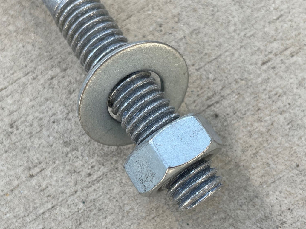 1/2" x 10" Threaded Concrete Anchor L-Bolts (Nuts & Washers Included) - Galvanized