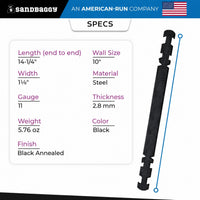 10 inch flat stacking ties for concrete forms