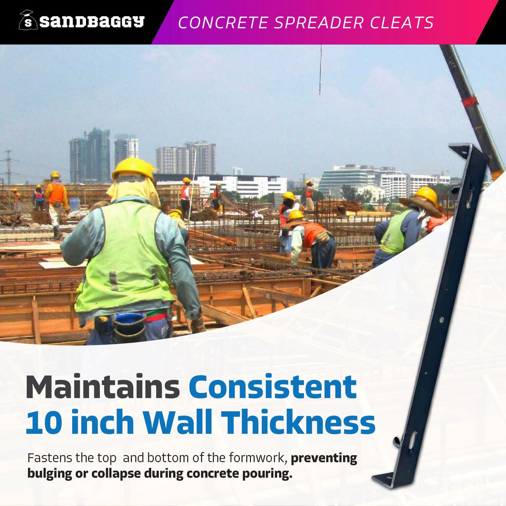 10" x 1-1/8" Concrete Spreader Cleats for 10 inch walls