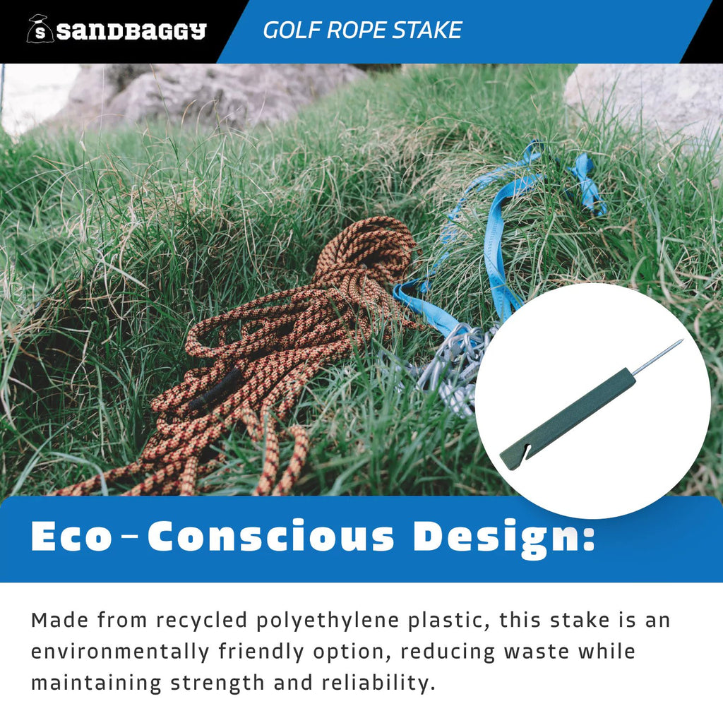 12" golf rope stakes - recycled plastic