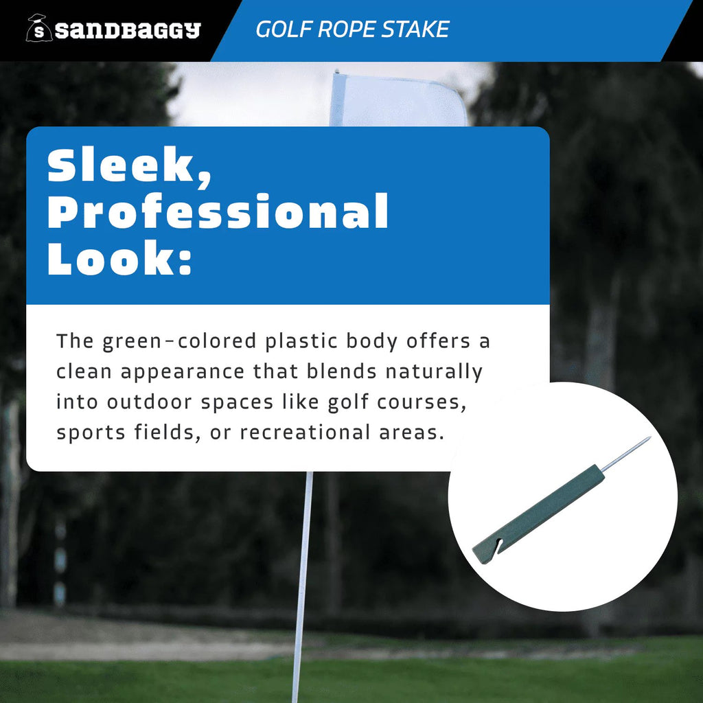 12" golf rope stakes - professional