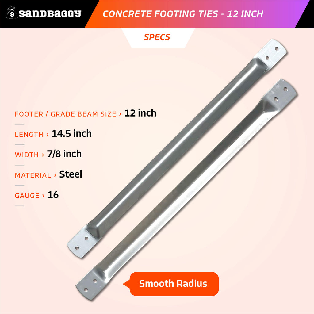 12" Concrete Footing Ties SPECS