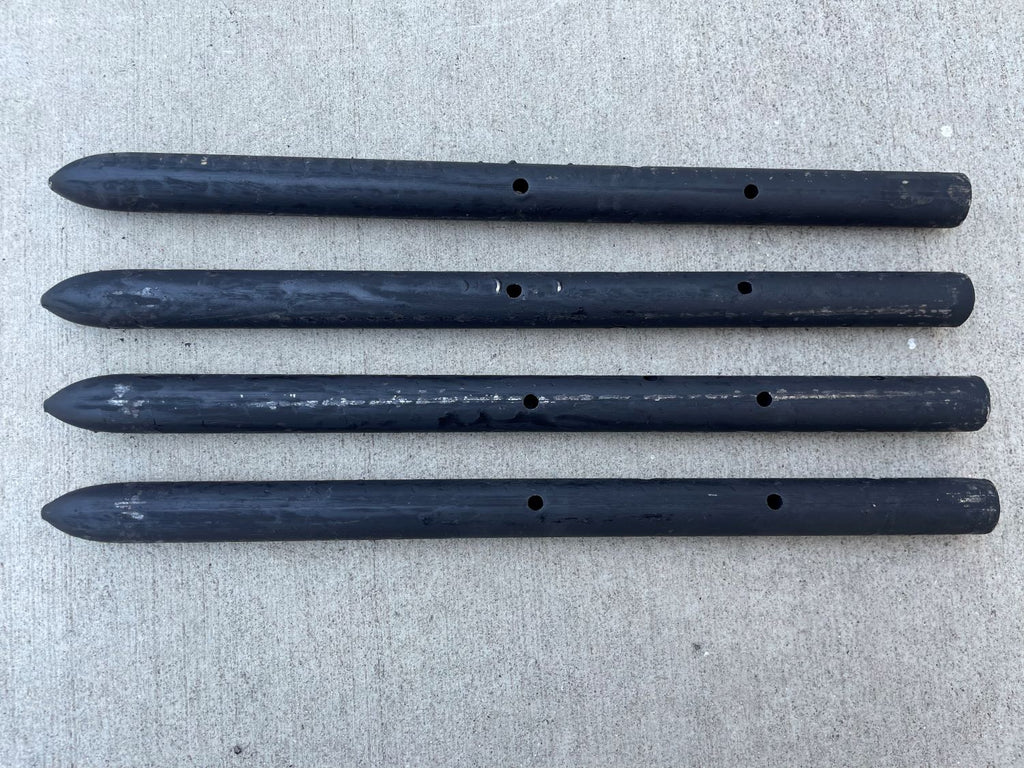 12" concrete form stakes with nail holes