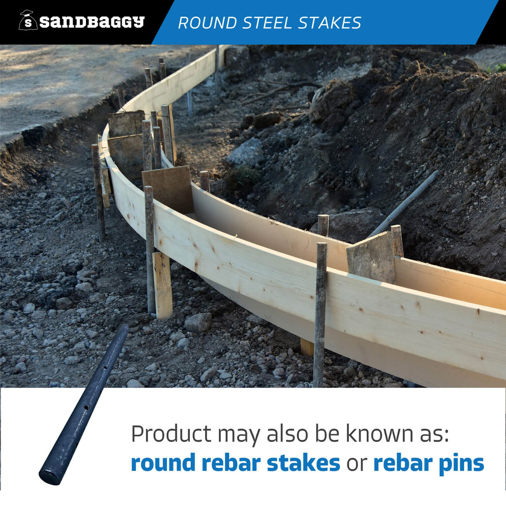 12" round rebar stakes - rebar pins